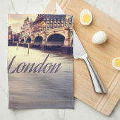 London England Big Ben Theedoek (Quarter Fold)