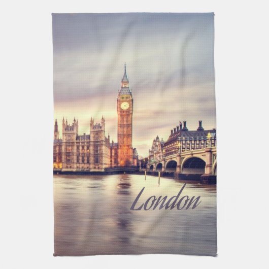 London England Big Ben Theedoek (Verticaal)