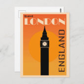 London England Big Ben Travel Briefkaart (Voorkant / Achterkant)