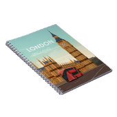 London England Big Ben Vintage Travel Notitieboek (Rechterzijde)