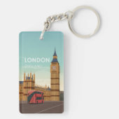 London England Big Ben Vintage Travel Sleutelhange Sleutelhanger (achterkant)