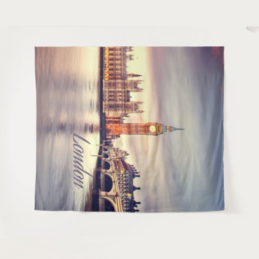 London England Big Ben Wandkleed (Voorkant (horizontaal))