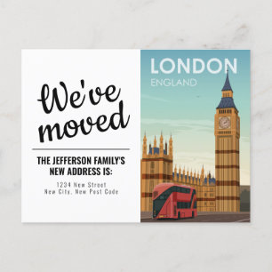London England Big Ben  We hebben ons verplaatst Briefkaart