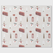 London England British kerstwrapping Paper Cadeaupapier (Vlak)