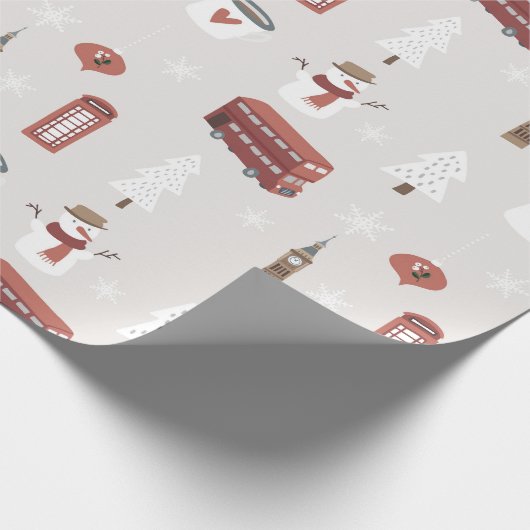 London England British kerstwrapping Paper Cadeaupapier (Hoek)