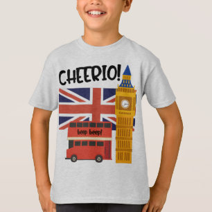 London England Cheerio United Kindgdom Big Ben T-shirt