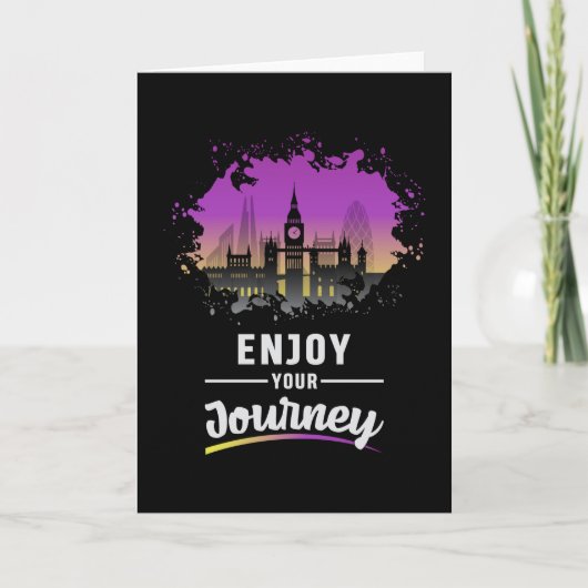 London England City Cityscape Skyline Funny Gift Kaart (Voorkant)