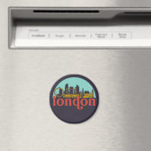 London England  City Skyline Cityscape Art Magneet (Insitu (Vaatwasser))