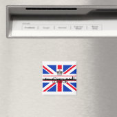 London England City Skyline Union Jack Flag Magnet (Insitu (Vaatwasser))