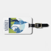 London England Cityscape Vintage Travel Bagagelabel (Voorkant horizontaal)