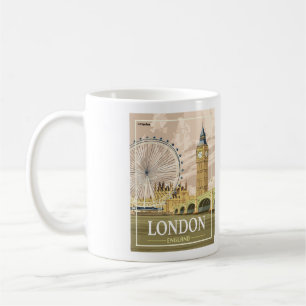 London England Coffee Mok - Size 11oz
