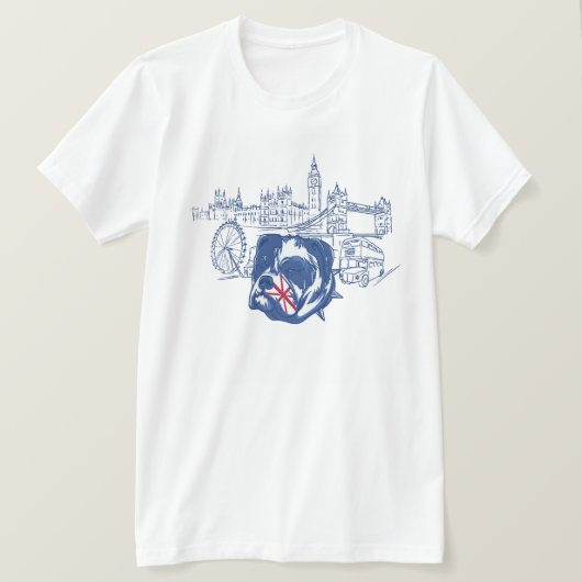 London England English Bulldog TShirt (Design voorkant)