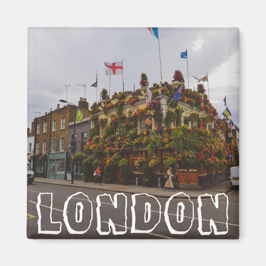 London England Great Britain Architecture Pub Magneet (Voorkant)