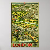 LONDON ENGLAND GREAT BRITAIN GWR  Railway Poster (Voorkant)