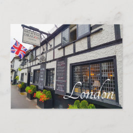 London England Great Britain Pub Architecture Briefkaart