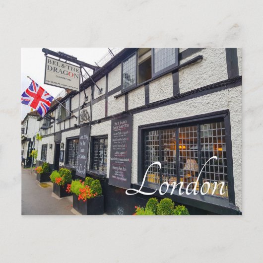 London England Great Britain Pub Architecture Briefkaart (Voorkant)