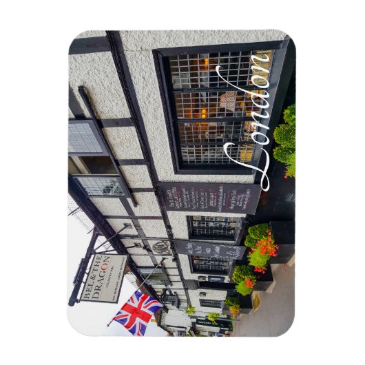 London England Great Britain Pub Architecture Magneet (Verticaal)
