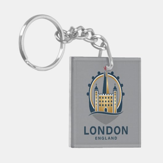 London England Great Britain Sleutelhanger (Voorkant Links)