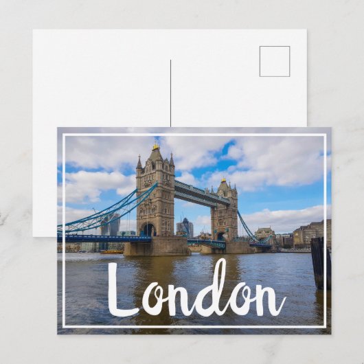 London England Great Britain Tower Bridge Briefkaart (Voorkant / Achterkant)