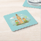 London England Landmarks Drink Coasters Kartonnen Onderzetters (Gebogen)