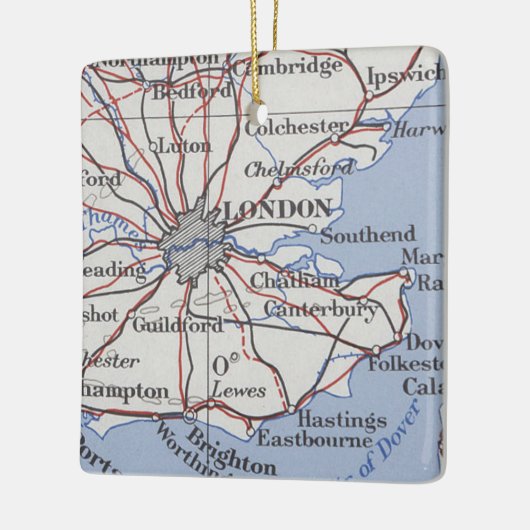 London England  Map Keramisch Ornament (Links)