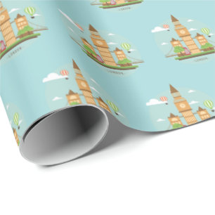 London England met Gift Wrapping Paper Cadeaupapier