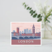 London England Pastelreizen Ontwerp Briefkaart (Staand voorkant)