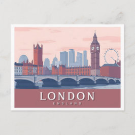 London England Pastelreizen Ontwerp Briefkaart