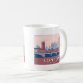 London England Pastelreizen Ontwerp Koffiemok (Voorkant rechts)