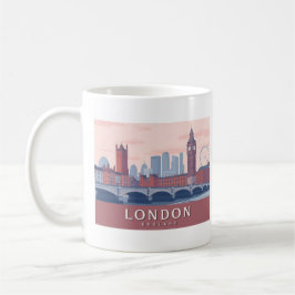 London England Pastelreizen Ontwerp Koffiemok