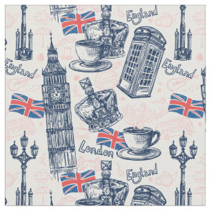 London England Pattern Stof