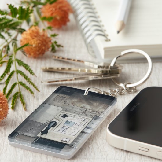 London England Phone Box Foto Sleutelhanger (Voorkant Rechts)