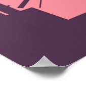 London England Pink Vintage Travel Poster (Hoek)