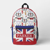 London England Queens Guard English Pattern Bedrukte Rugzak (Voorkant)