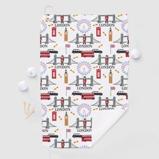 London England Queens Guard English Pattern Golfhanddoek (Insitu)