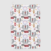 London England Queens Guard English Pattern Golfhanddoek (Voorkant)