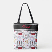 London England Queens Guard English Pattern Tote Bag (Achterkant)