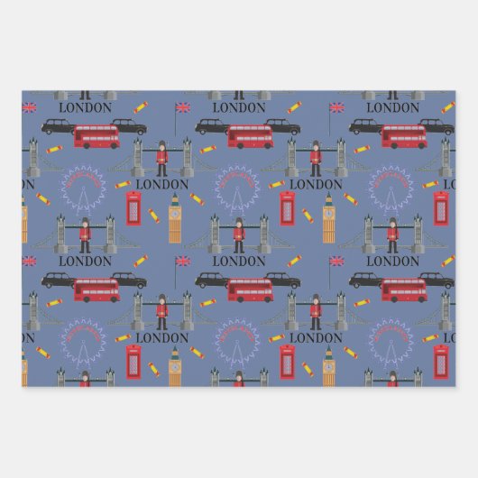 London England Queens Guard English Pattern Wrappi Inpakpapier Vel (Voorkant 2)