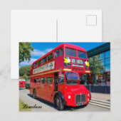 London England Red Bus Briefkaart (Voorkant / Achterkant)