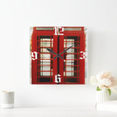 LONDON ENGLAND RED TELEPHONE BEIDE klok (Huis)