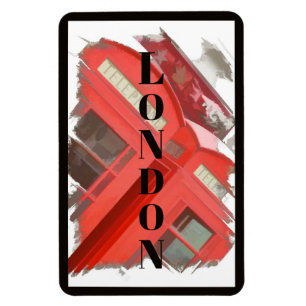 London England Retro Red Phone Booth Magneet