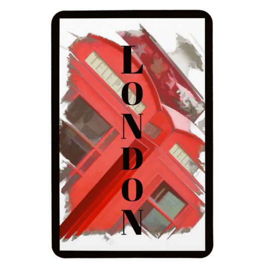 London England Retro Red Phone Booth Magneet (Verticaal)
