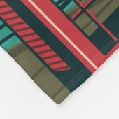 London England Retro Travel Art Fleece Deken (Hoek)