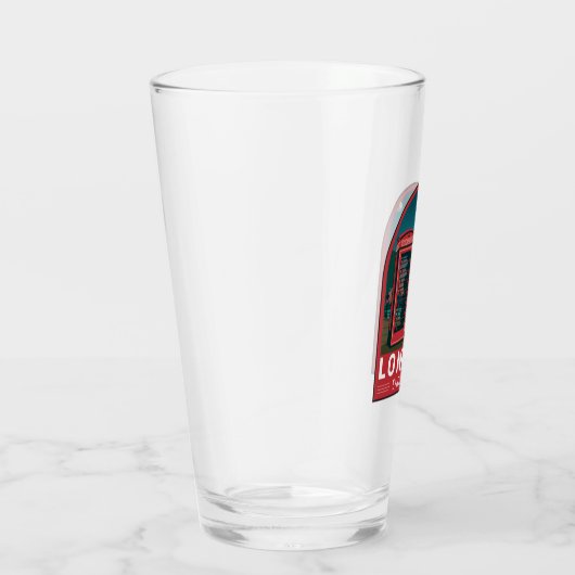 London England Retro Travel Art  Glas (Rechts)