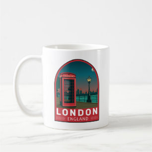 London England Retro Travel Art  Koffiemok