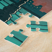 London England Retro Travel Art  Legpuzzel (Zijkant)