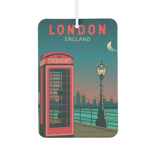 London England Retro Travel Art Luchtverfrisser (Voorkant)