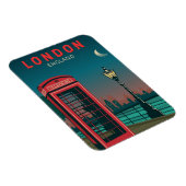London England Retro Travel Art  Magneet (Rechterzijde)