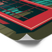 London England Retro Travel Art  Poster (Hoek)