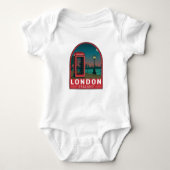 London England Retro Travel Art  Romper (Voorkant)